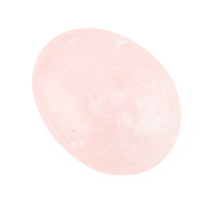 Cristal de quartz rose naturel - Cristal de guérison poli, pierre précieuse de thérapie ovale