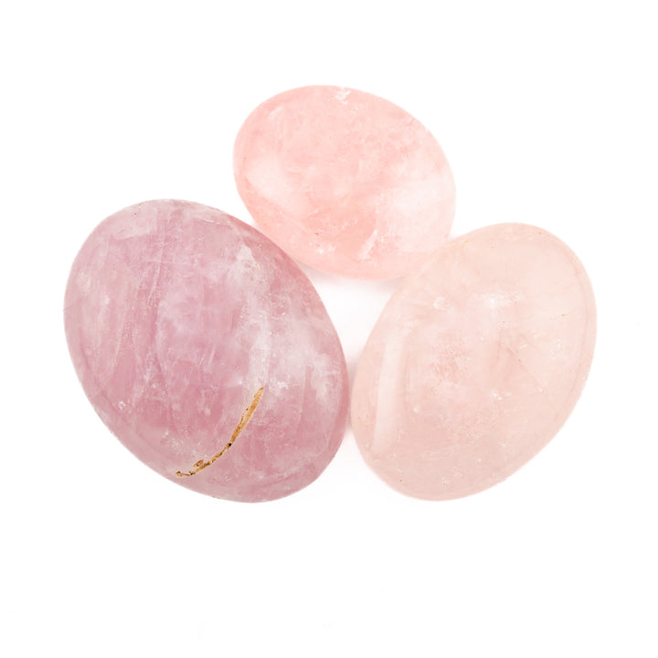 Cristal de quartz rose naturel - Cristal de guérison poli, pierre précieuse de thérapie ovale