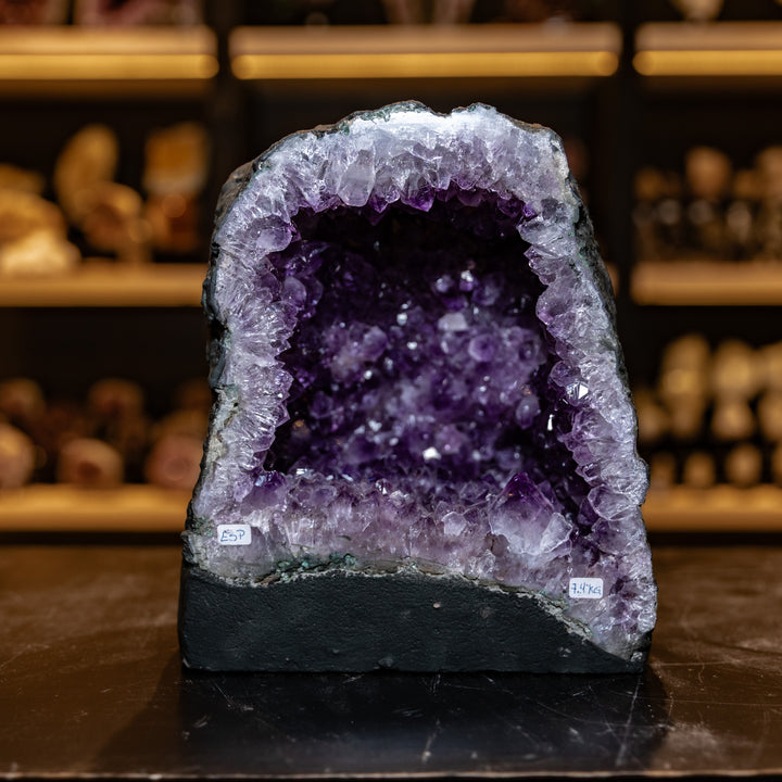 Deep Purple Amethyst Cathedral Geode | 7.4kg Museum-Grade Crystal Specimen | Large Luxury Home Decor Statement Piece