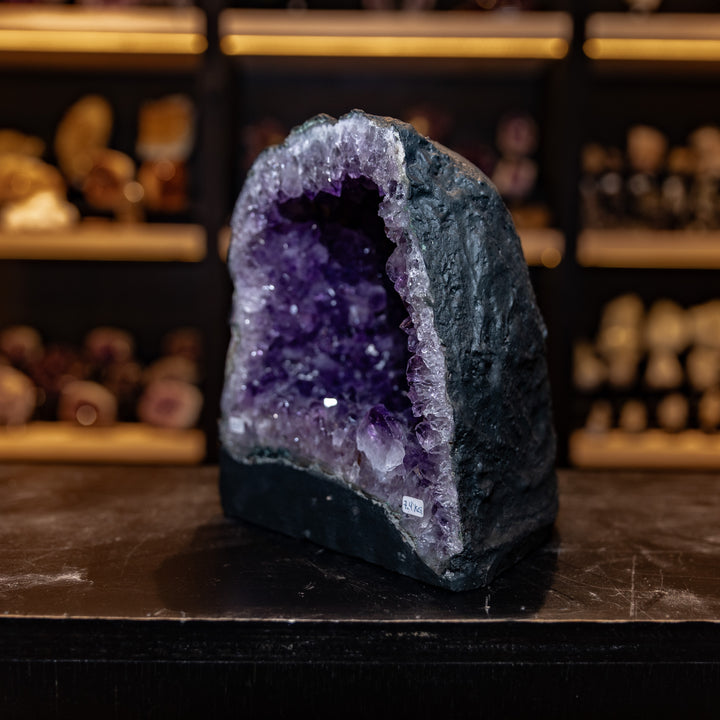 Deep Purple Amethyst Cathedral Geode | 7.4kg Museum-Grade Crystal Specimen | Large Luxury Home Decor Statement Piece