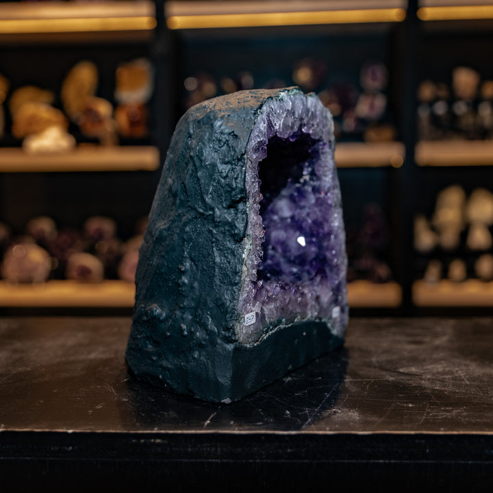 Deep Purple Amethyst Cathedral Geode | 7.4kg Museum-Grade Crystal Specimen | Large Luxury Home Decor Statement Piece