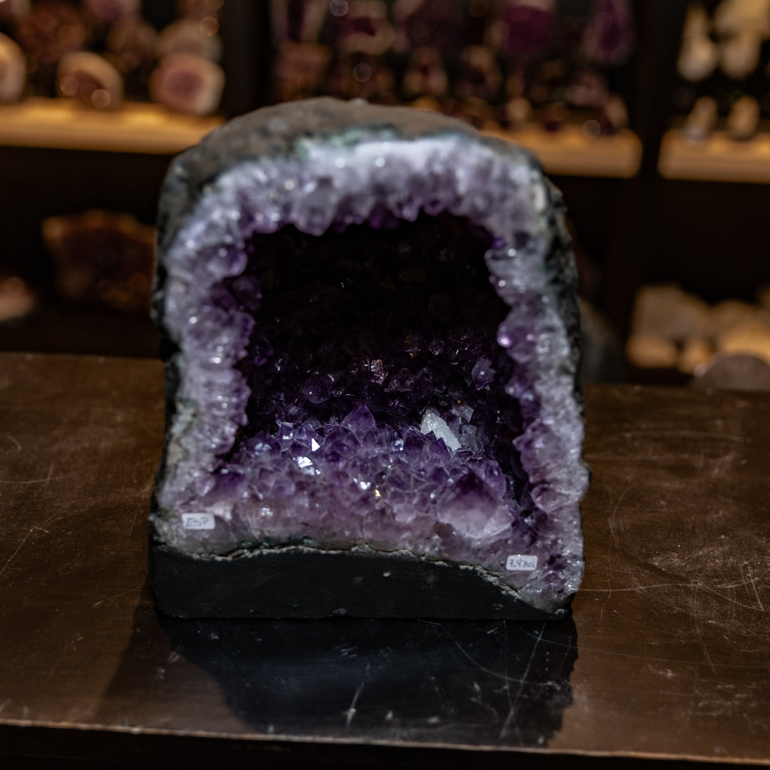 Deep Purple Amethyst Cathedral Geode | 7.4kg Museum-Grade Crystal Specimen | Large Luxury Home Decor Statement Piece