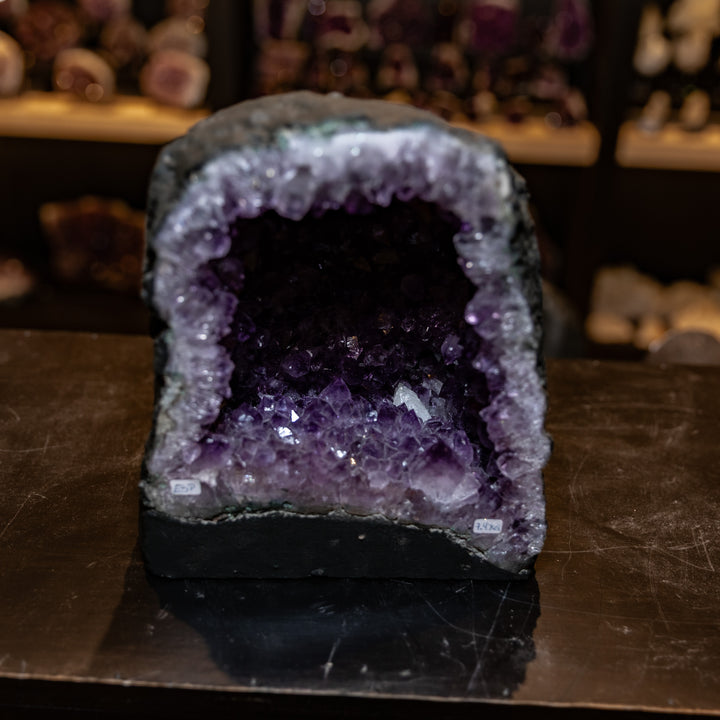 Deep Purple Amethyst Cathedral Geode | 7.4kg Museum-Grade Crystal Specimen | Large Luxury Home Decor Statement Piece