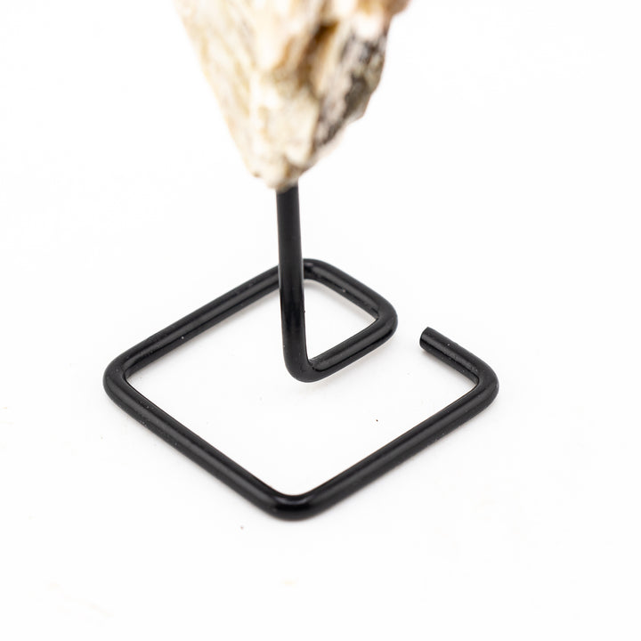 Natural Gold Mica Crystal on Metal Stand - Healing Gemstone Decoration, Meditation Therapy Gifts