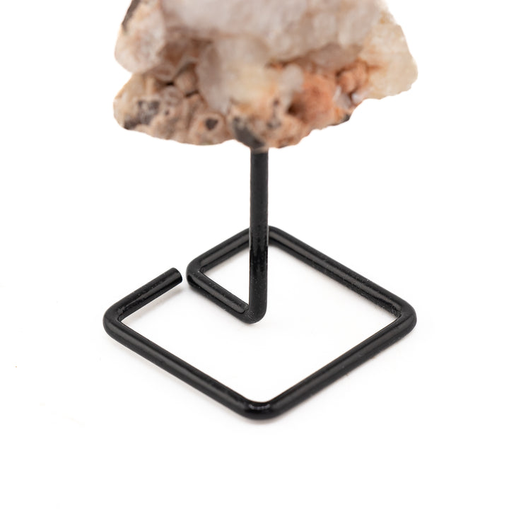 Natural Zeolite Crystal on Metal Stand - Healing Gemstone Decoration, Meditation Therapy Gifts