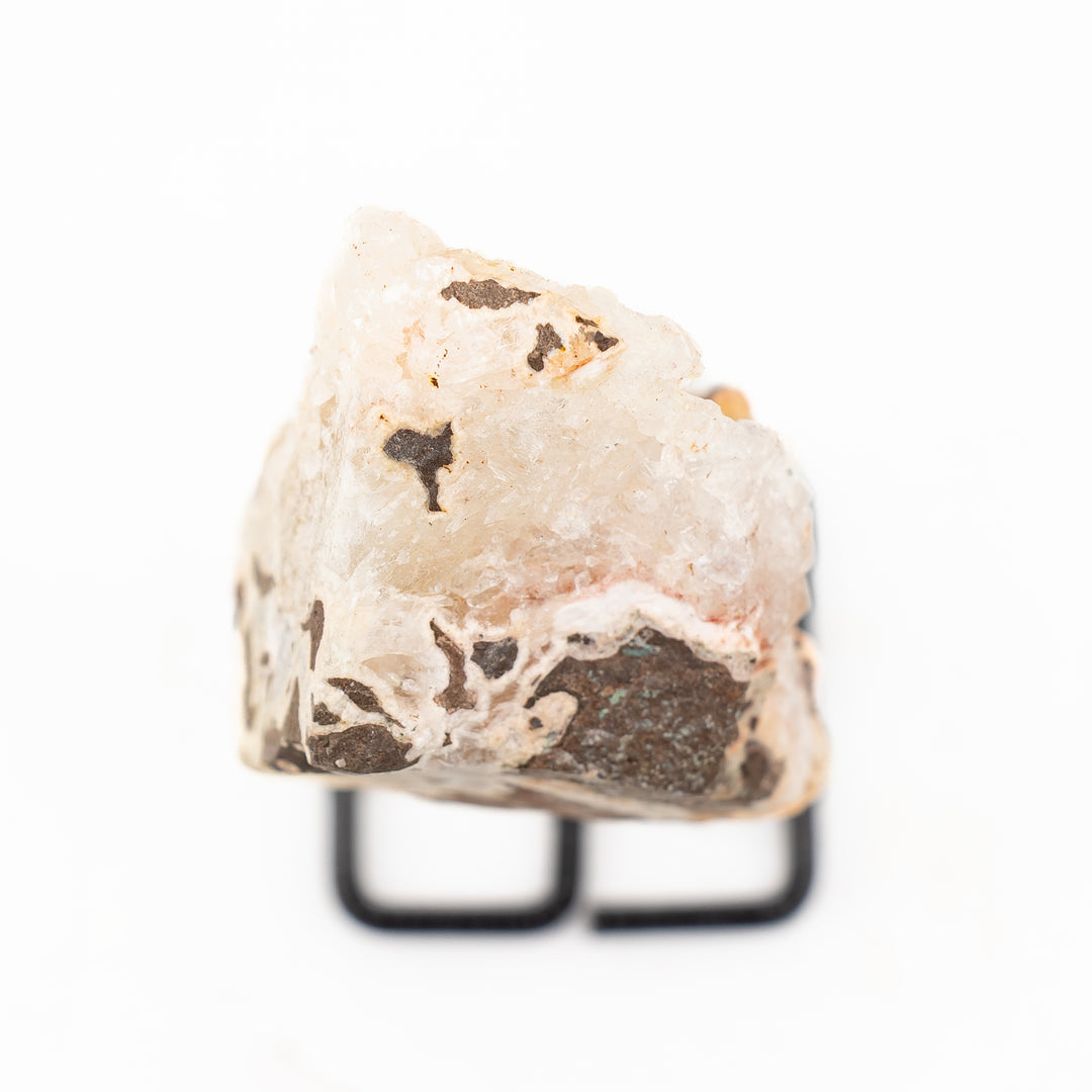 Natural Zeolite Crystal on Metal Stand - Healing Gemstone Decoration, Meditation Therapy Gifts
