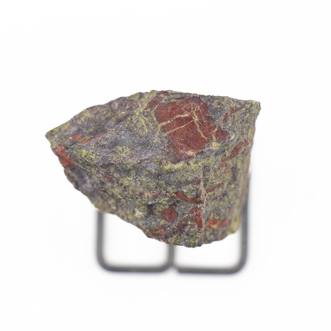 Natural Dragon Jasper Crystal on Metal Stand - Healing Gemstone Decoration, Meditation Therapy Gifts