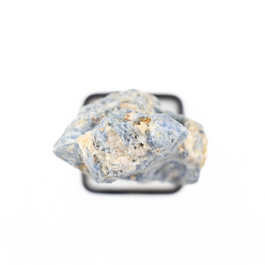 Natural Blue Kyanite Crystal on Metal Stand - Healing Gemstone Decoration, Meditation Therapy Gifts