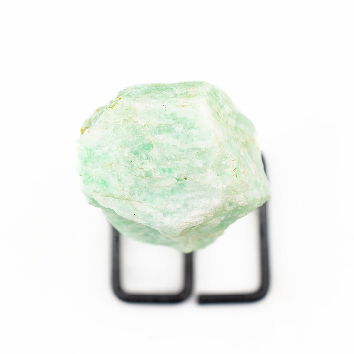 Natural Amazonite Crystal on Metal Stand - Healing Gemstone Decoration, Meditation Therapy Gifts
