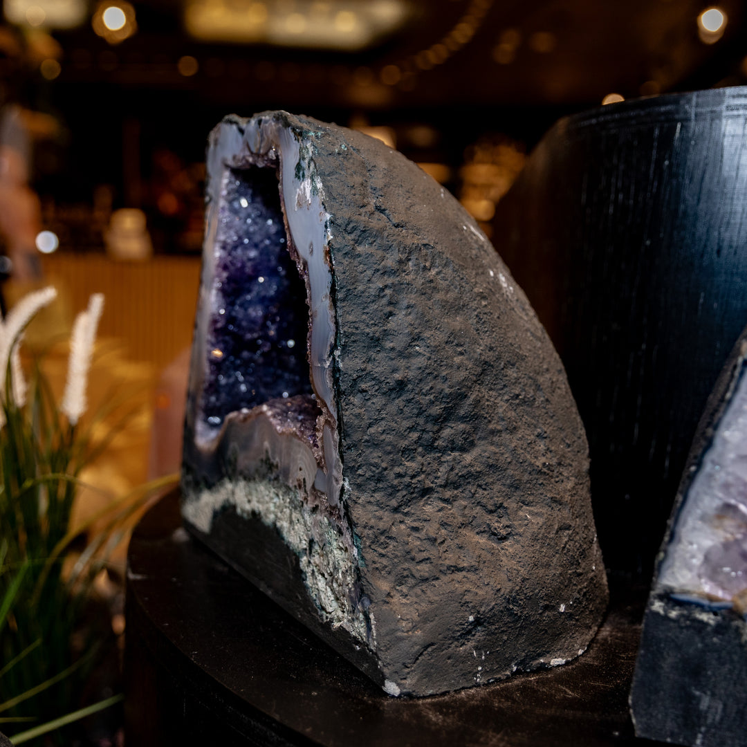 Massive Amethyst Cathedral Geode – 17.8kg - Deep Purple Floor Standing Crystal with High-Grade Druzy