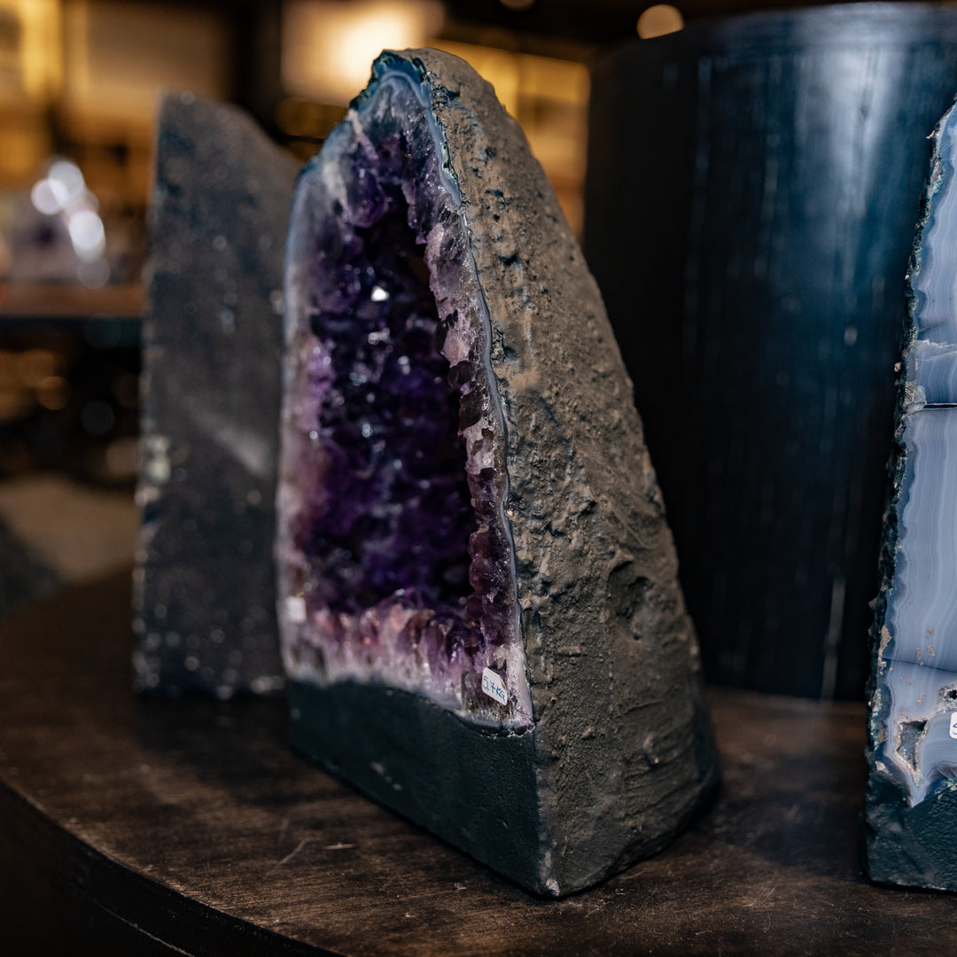 Violet Amethyst Geode – 5.7kg - Maximum Druzy Display, Classic Symmetrical Peak