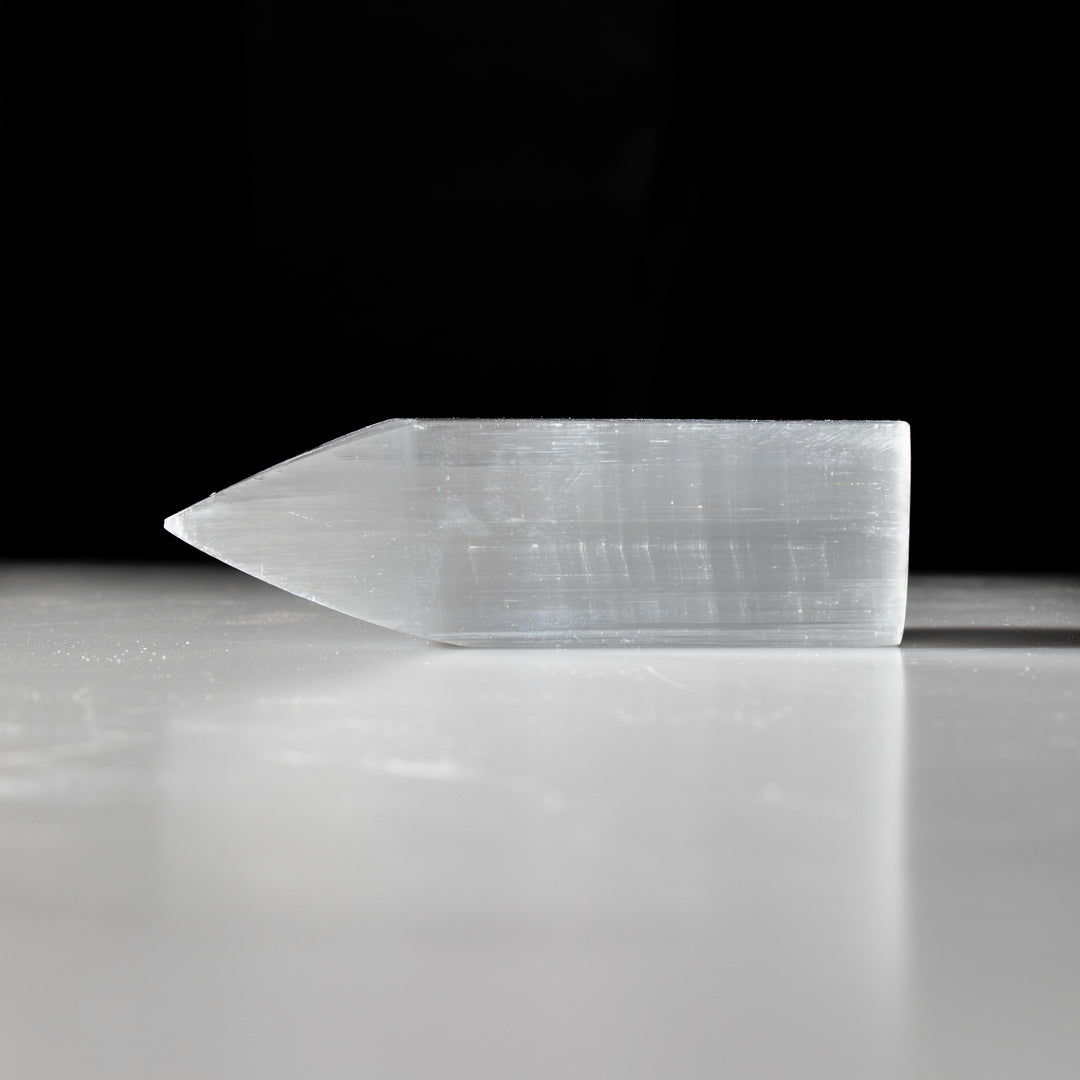 Natural Selenite Arrow Stick - 4 Inches Selenite Crystal - Cleansing & Recharging Healing Stone