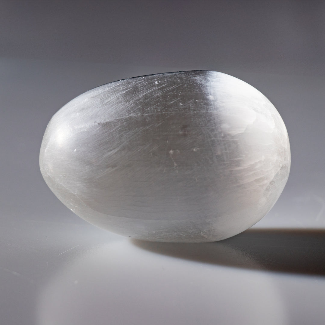 Natural Selenite Egg - 3.5 Inches Selenite Crystal - Cleansing & Recharging Healing Stone