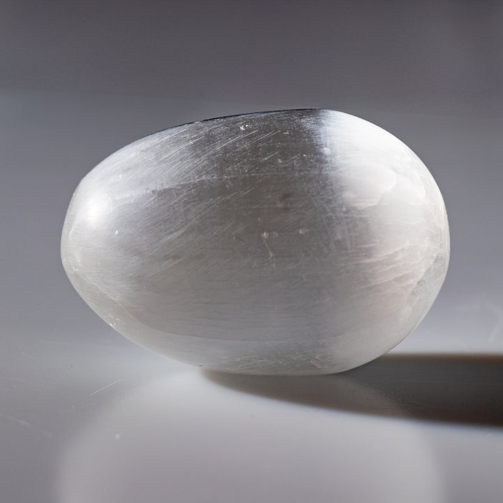 Natural Selenite Egg - 3.5 Inches Selenite Crystal - Cleansing & Recharging Healing Stone