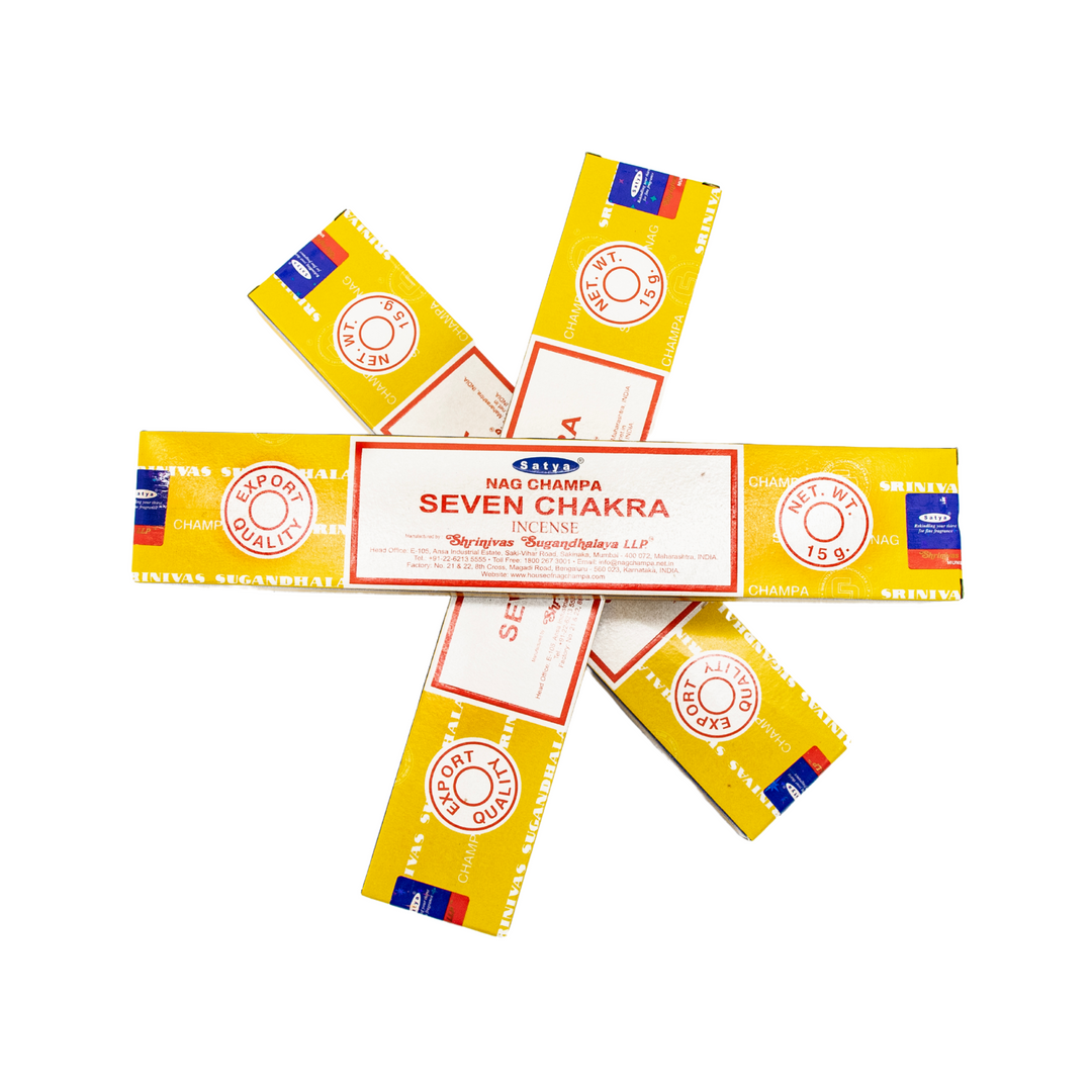 Satya Nag Champa Seven Chakra Incense Sticks | 15 Grams