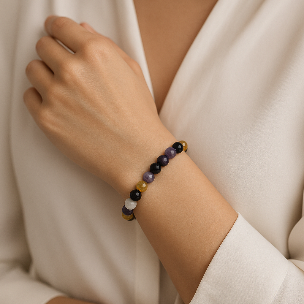 Pulseras de piedras preciosas naturales LGBTQ - No binario