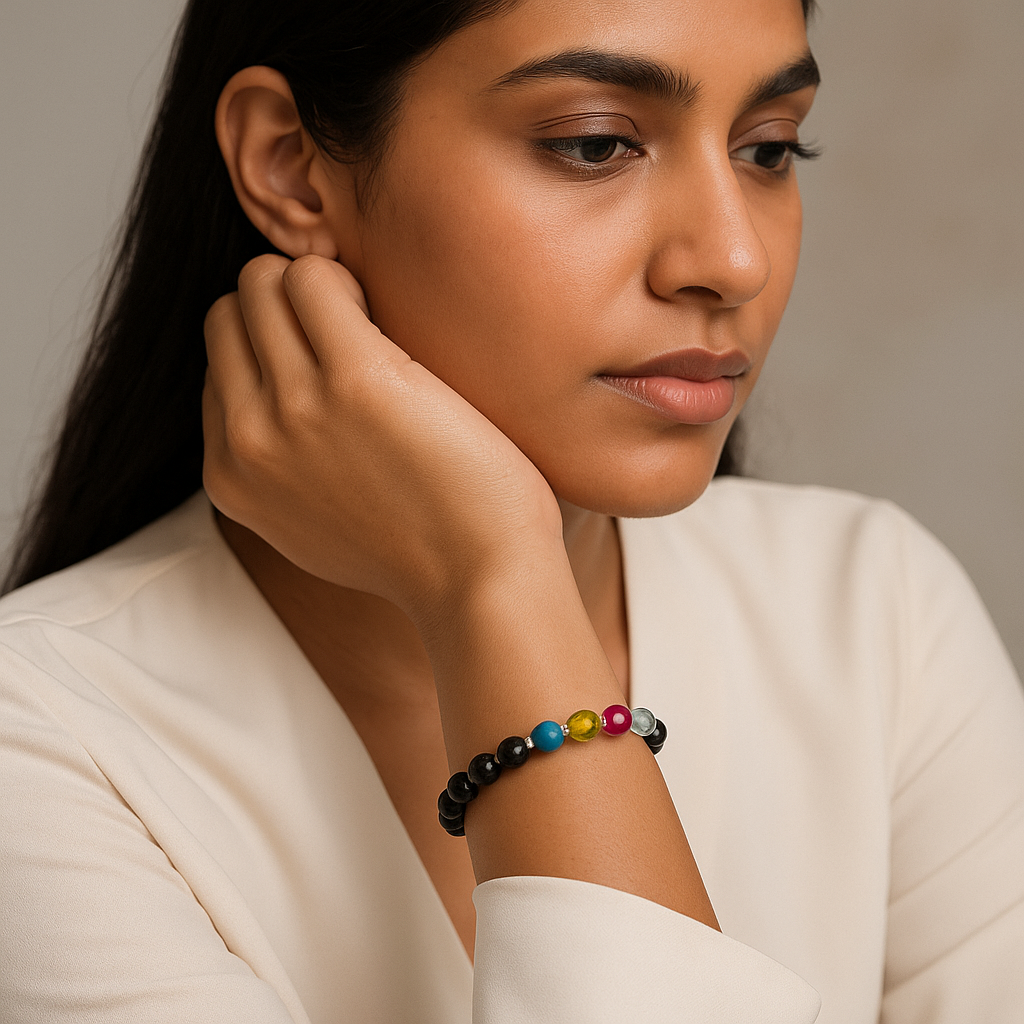 Pulseras de piedras preciosas naturales pansexuales y LGBTQ
