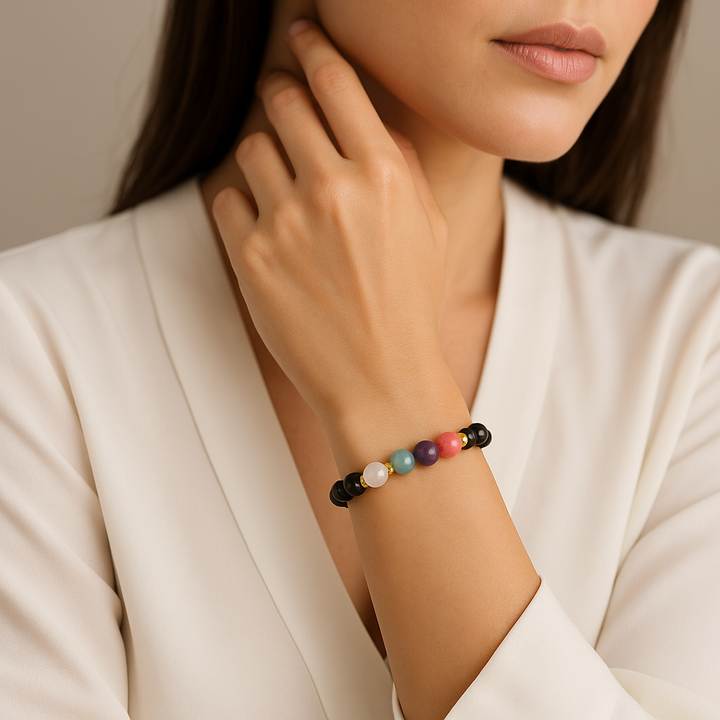 Pulseras de piedras preciosas naturales LGBTQ bisexuales