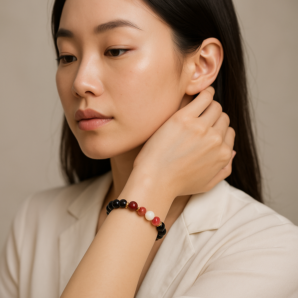 Pulseras de piedras preciosas naturales LGBTQ+ para lesbianas