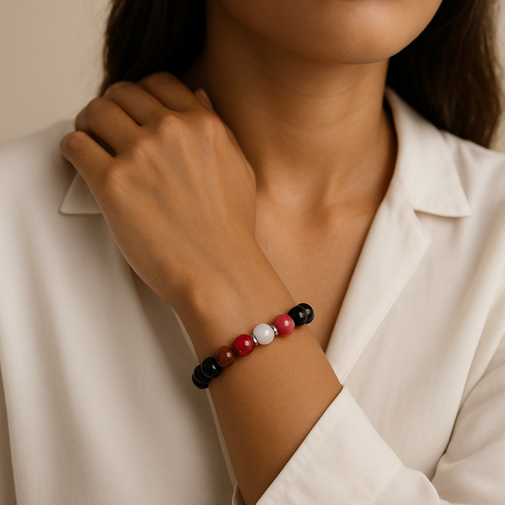Pulseras de piedras preciosas naturales LGBTQ+ para lesbianas