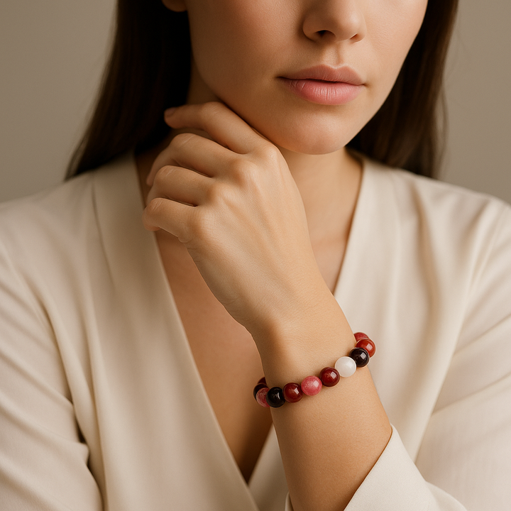 Pulseras de piedras preciosas naturales LGBTQ+ para lesbianas