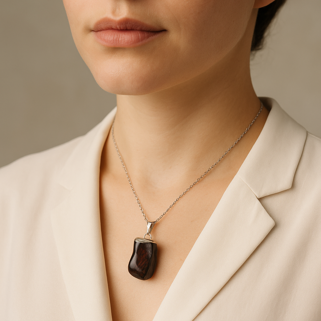 Handcrafted Natural Argentina Onyx Gemstone Pendant Necklace