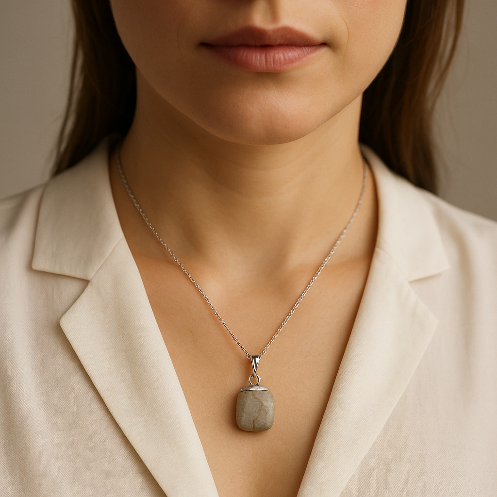 Labradorite Gemstone Pendant Necklace - Handcrafted Crystal Jewelry
