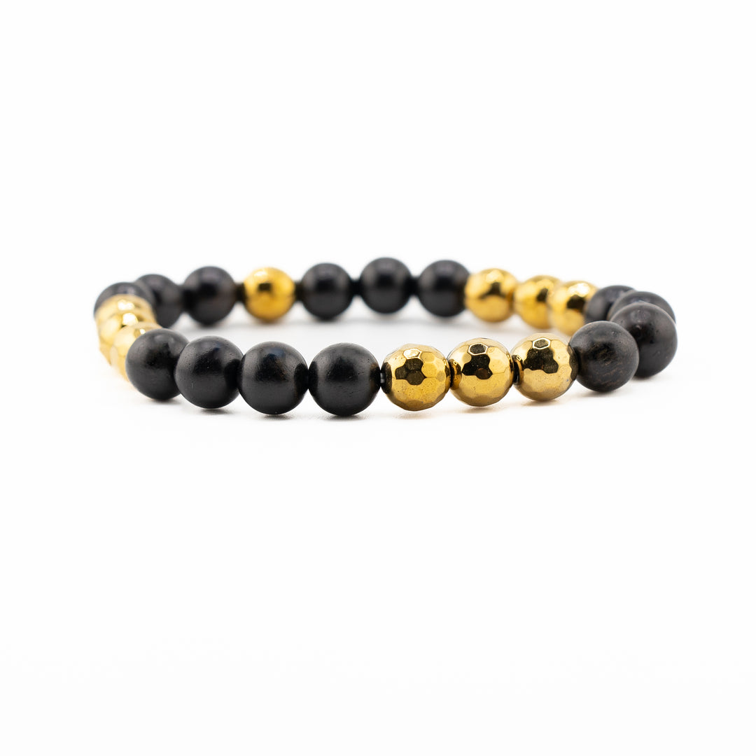 Picture Jasper & Black Bead Protection Bracelet Set – Hamsa Evil Eye Charm for Strength & Grounding