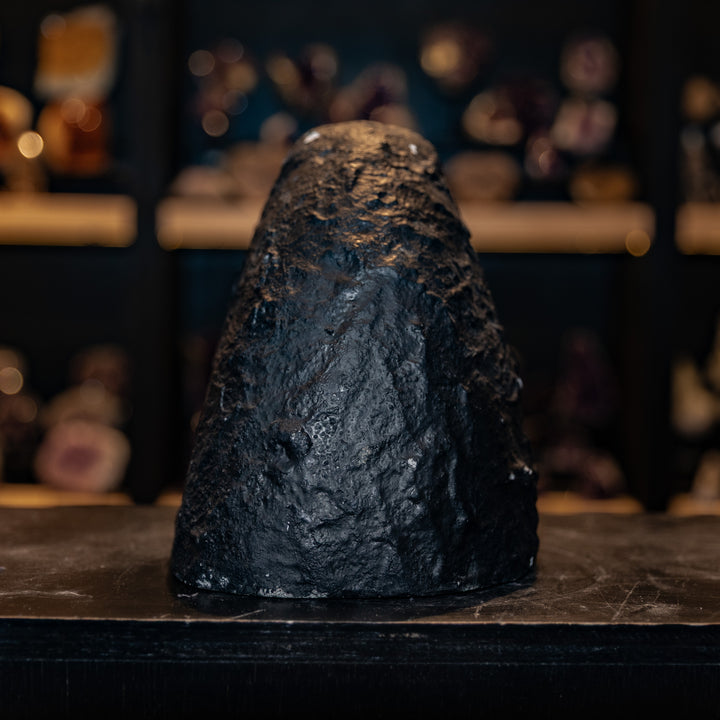 Brazilian Amethyst Cathedral with Thick Blue Agate "Halo" | 7.0kg Triangular Geode Specimen | Deep Purple Crystal Cave Decor