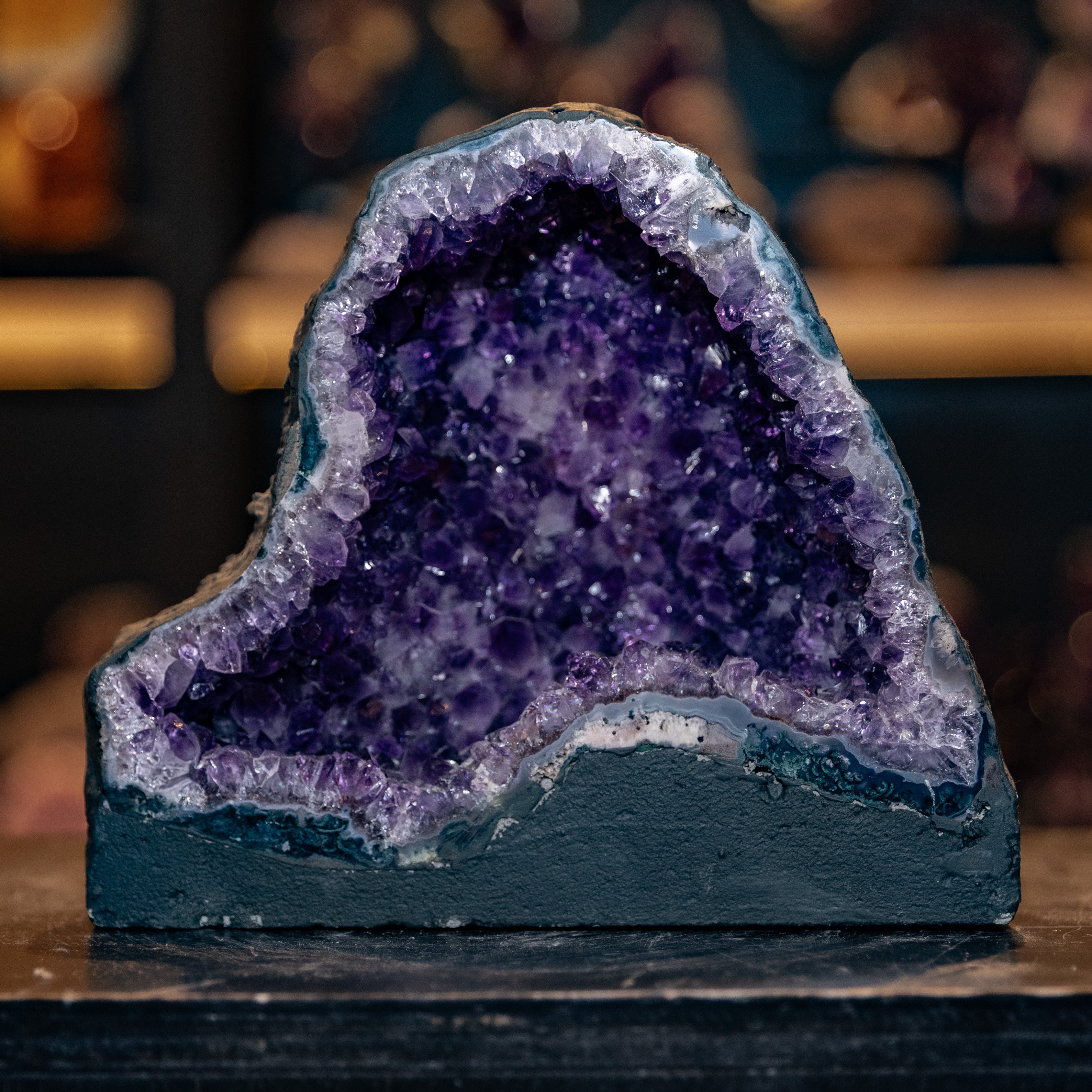 Geode Shaped Rocks Organic Shaped Amethyst Cathedral Geode | 6.3kg Deep Purple Brazilian ...