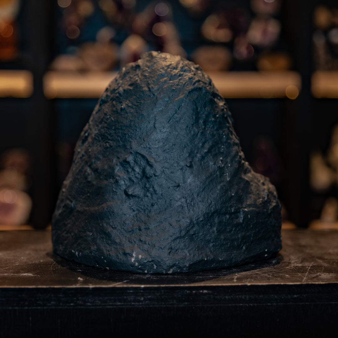 Organic Shaped Amethyst Cathedral Geode | 6.3kg Deep Purple Brazilian Crystal | Thick Blue Agate Rim & Free-Form Cave