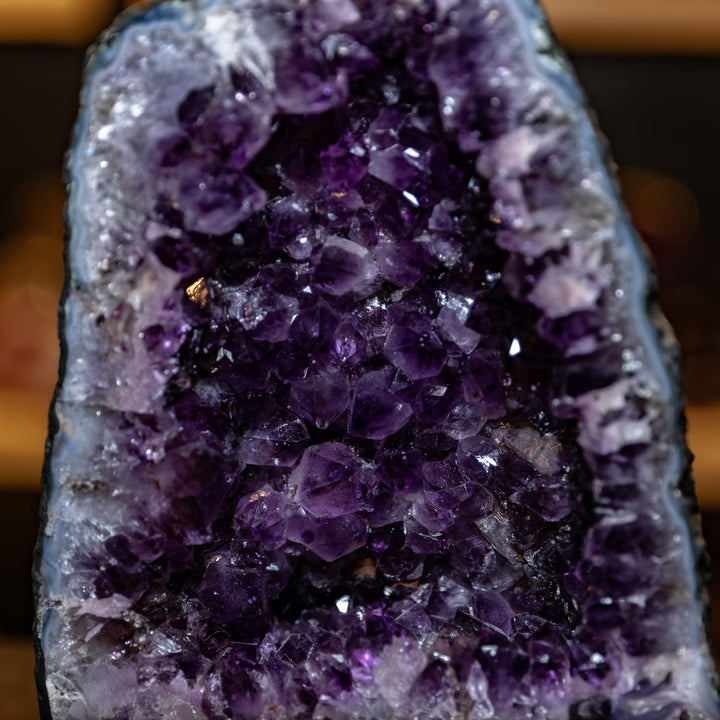Deep Purple Amethyst Cathedral Geode - 7.4kg – Classic Tapered Peak with High-Saturation Crystals