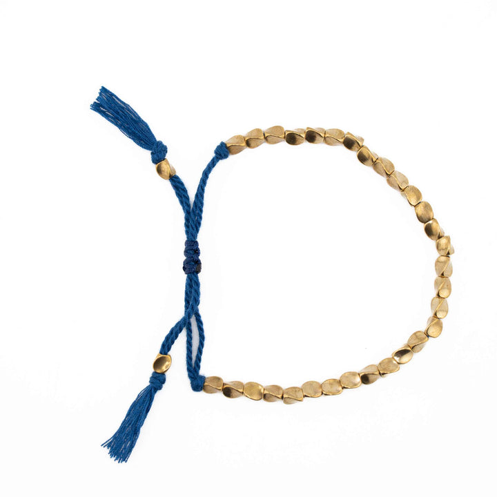 Adjustable Copper Bracelet with Colored String — Red, Blue, Black & Multicolor Options