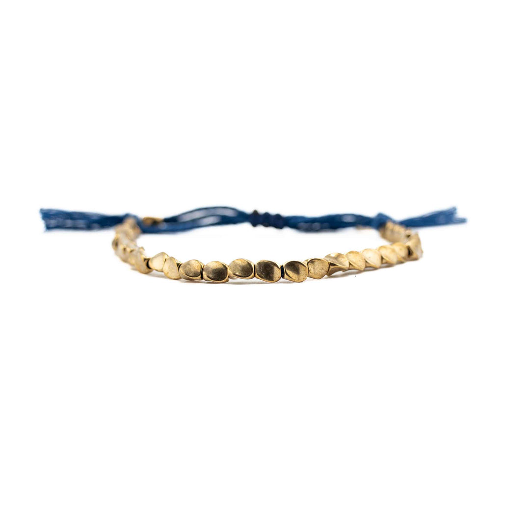 Adjustable Copper Bracelet with Colored String — Red, Blue, Black & Multicolor Options