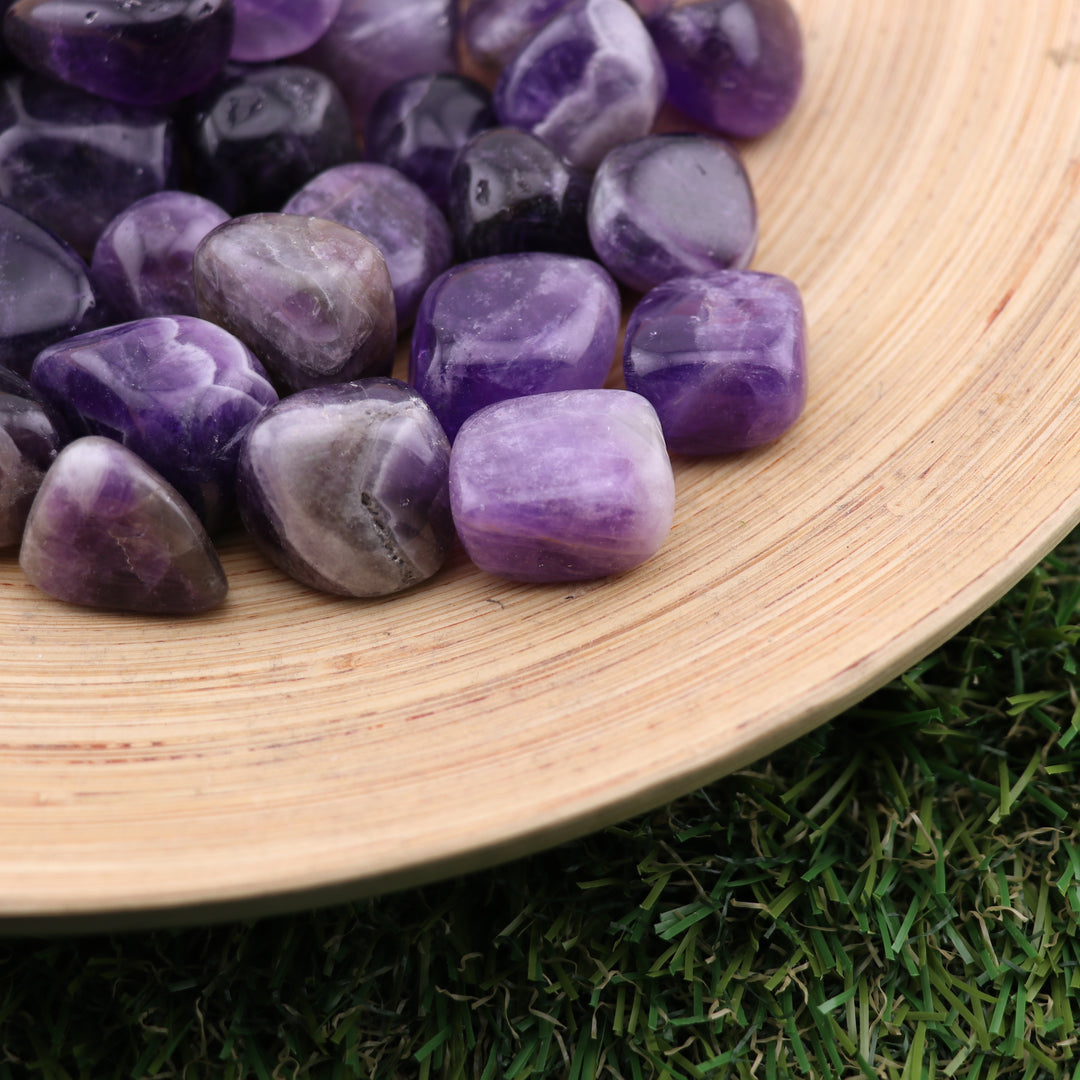 Natural Amethyst Tumbled Stone - Polished Gems for Spiritual Harmony & Calm