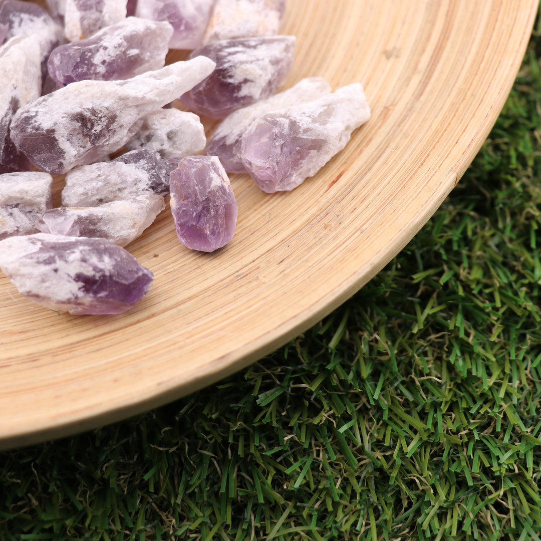 Natural Amethyst Point Tumbled Stone - Polished Gems for Positive Energy & Relaxation