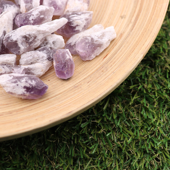 Natural Amethyst Point Tumbled Stone - Polished Gems for Positive Energy & Relaxation