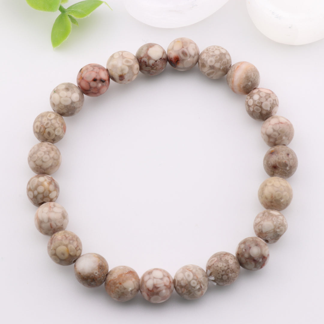 Natural Medicinal Stone Bracelet - Metal Free, 8mm - Healing Stone Jewelry