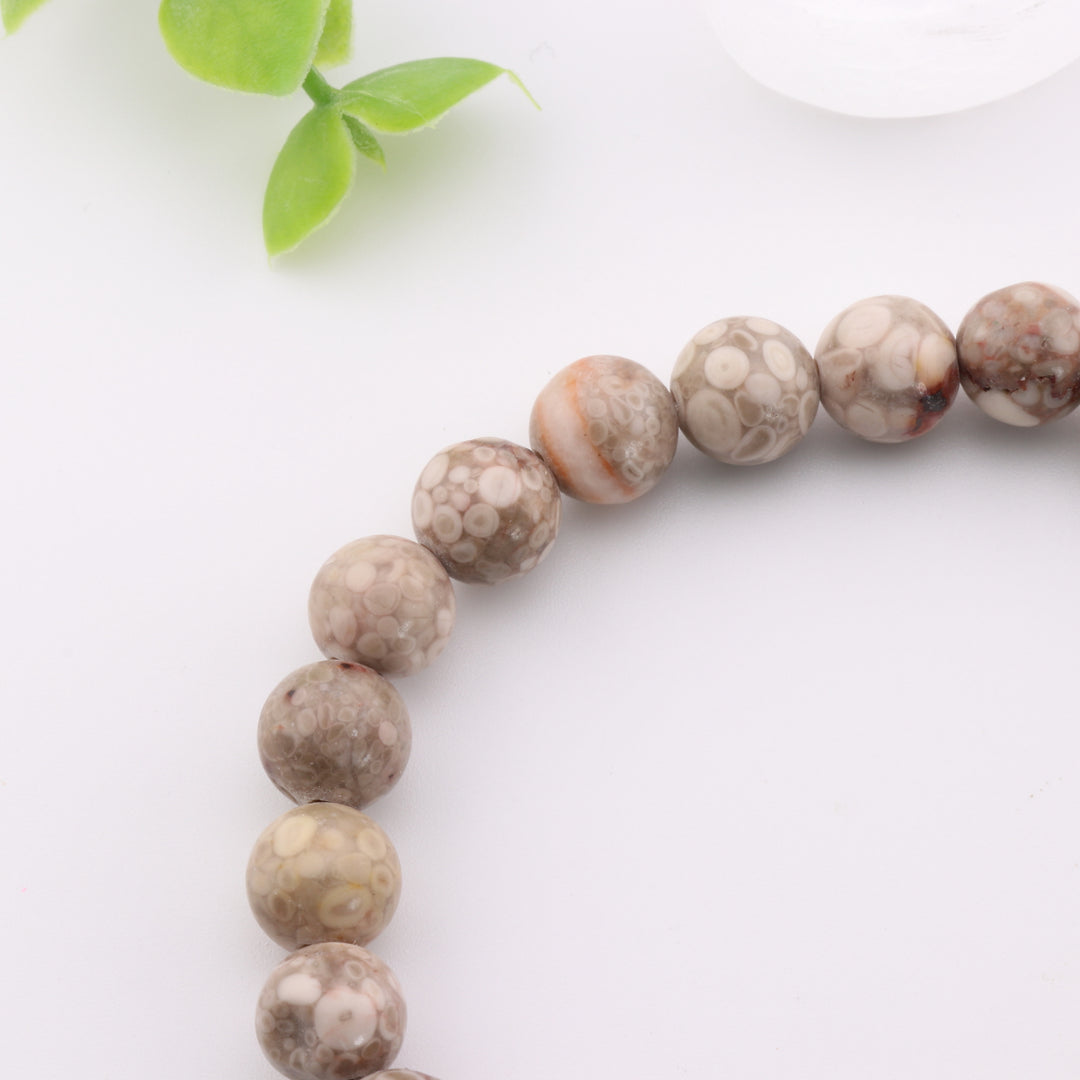 Natural Medicinal Stone Bracelet - Metal Free, 8mm - Healing Stone Jewelry