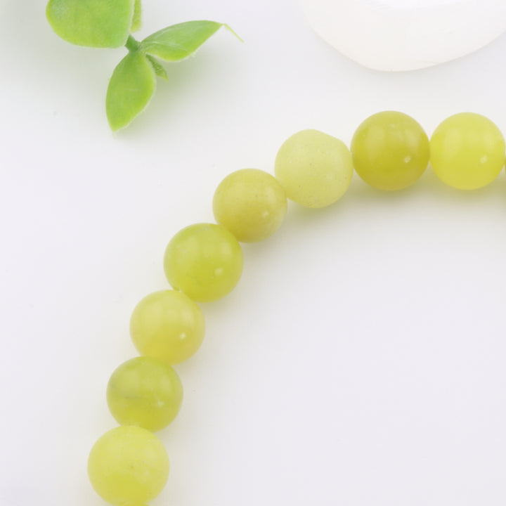 Natural New Mountain Jade Bracelet - Metal Free, 8mm - Harmonizing, Serenity Stone