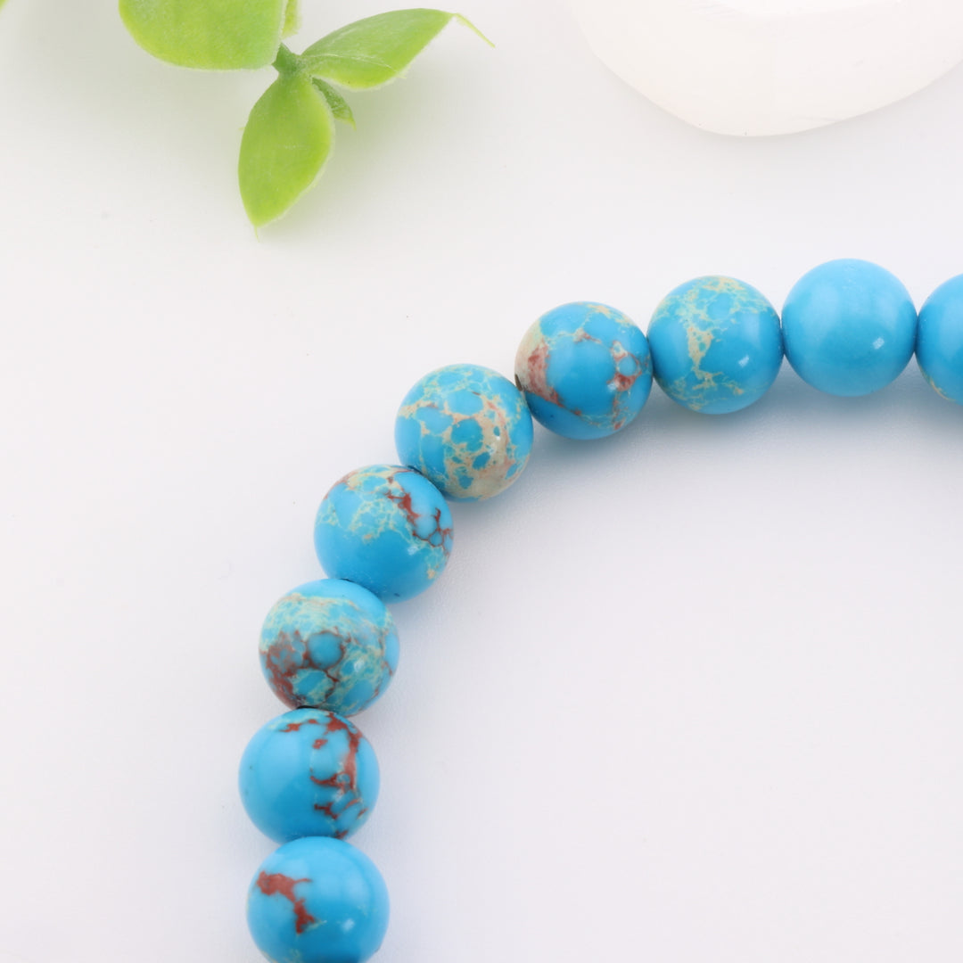 Dyed Imperial Jasper Bracelet - Metal-Free, 8mm Beads