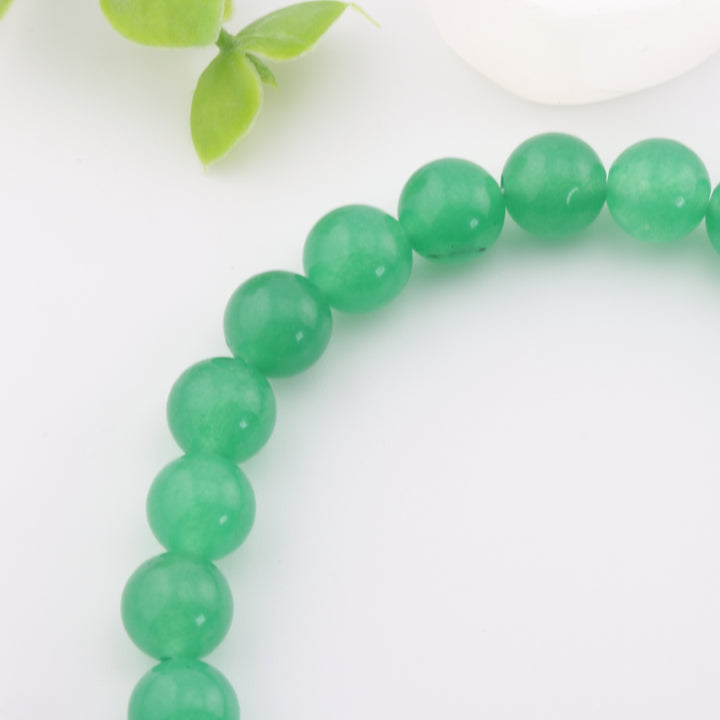 Natural Green Aventurine Bracelet – Metal-Free, 8mm Gemstone Jewelry