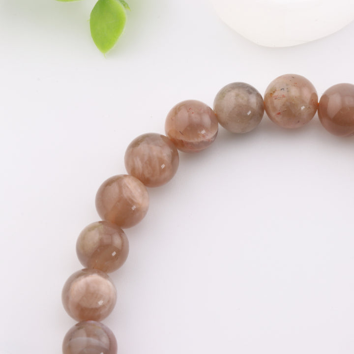 Natural Agate Bracelet - Metal-Free, 8mm - Sustainable Fashion Accessory