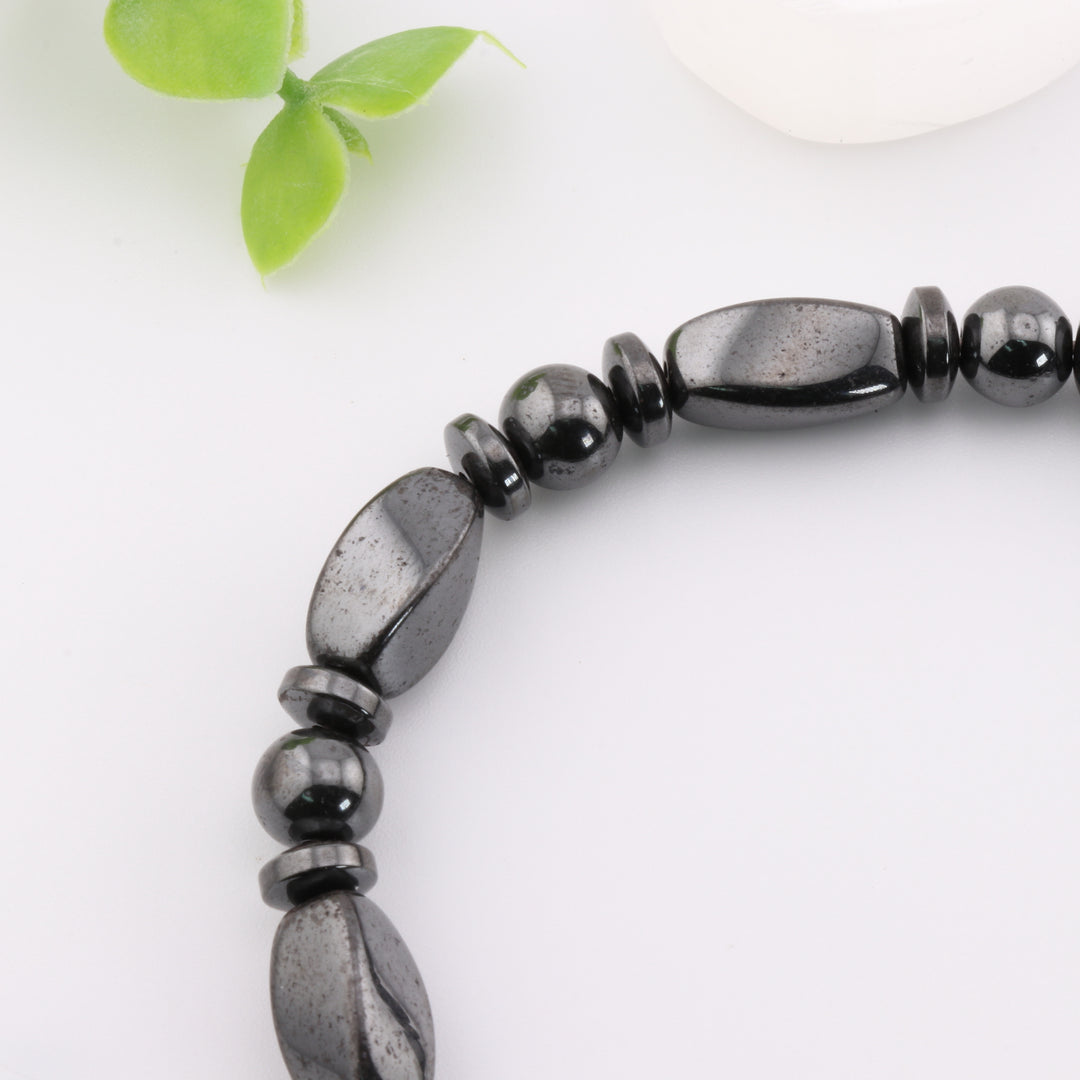 Hematite Bracelet – 8mm Round Natural Gemstone Jewelry for Clarity and Balance