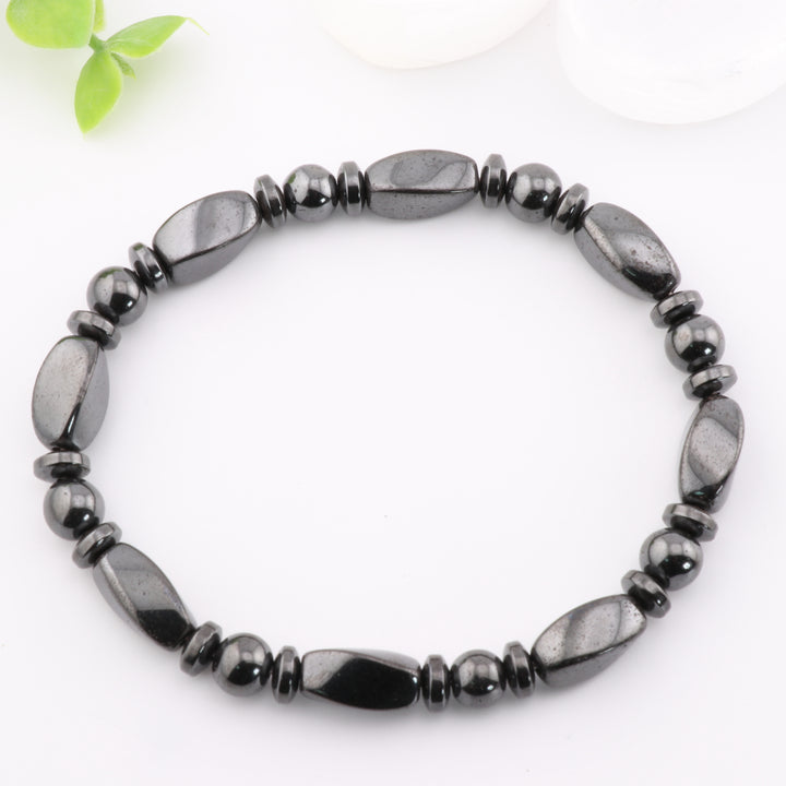 Hematite Bracelet – 8mm Round Natural Gemstone Jewelry for Clarity and Balance