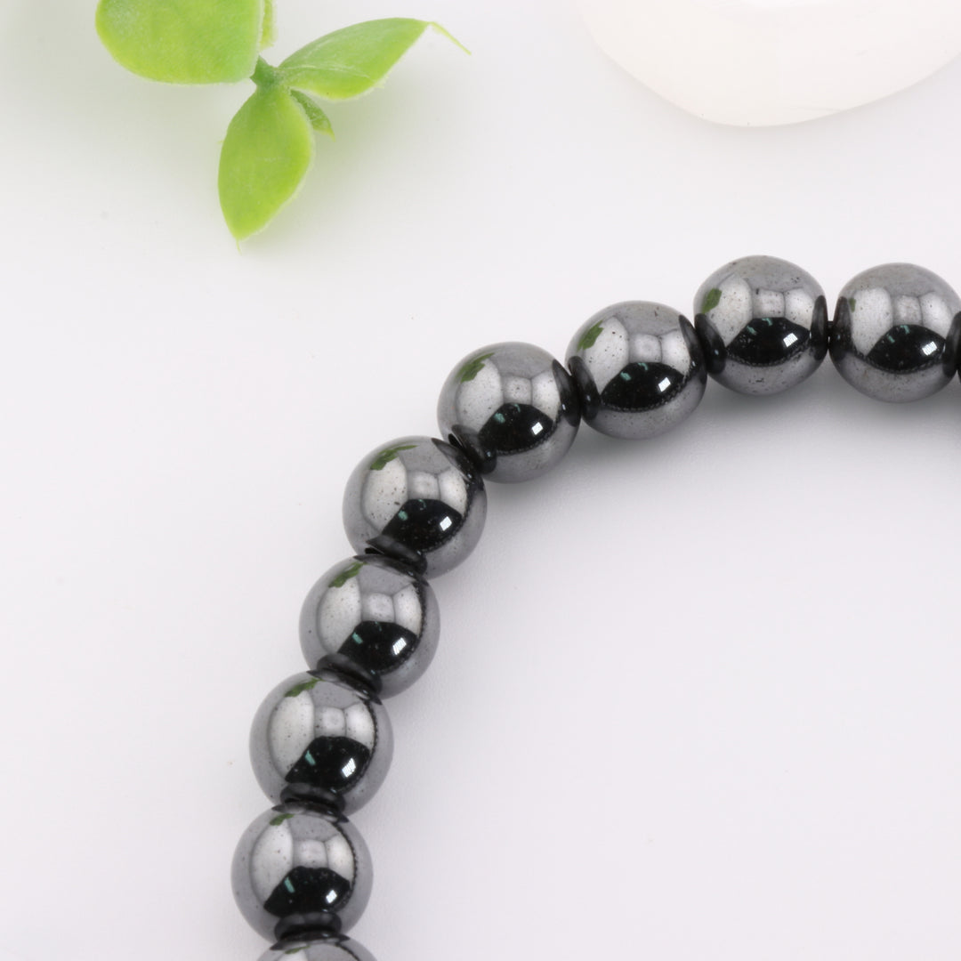 Synthetic Hematite Bracelet - Non-Magnetic, 8mm - Luxurious Design, Versatile Fashion Accessory