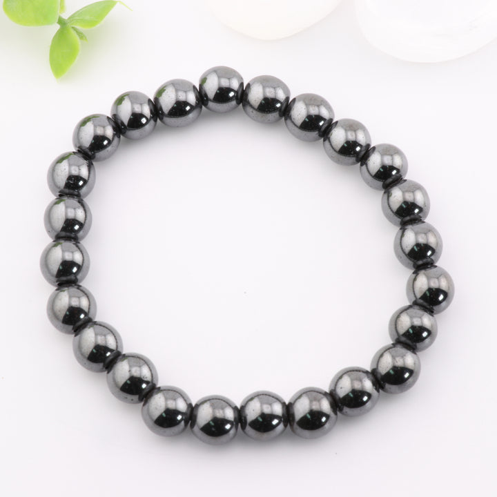 Synthetic Hematite Bracelet - Non-Magnetic, 8mm - Luxurious Design, Versatile Fashion Accessory