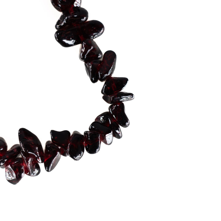Bracelet en grenat naturel – Sans métal, 5-8 mm -