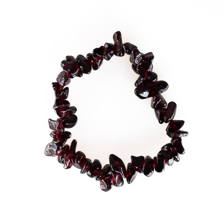 Bracelet en grenat naturel – Sans métal, 5-8 mm -