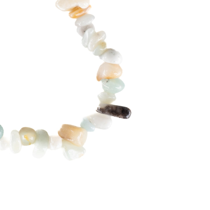 Bracelet en pierre d'amazonite naturelle – Sans métal, 5-8 mm -
